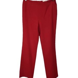 Henri Bendel Wom 10 Designer VTG MI USA Red Wool Crepe Pants w/ Satin Lining
